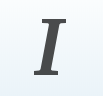 Saintapedia editing toolbar italic icon.png